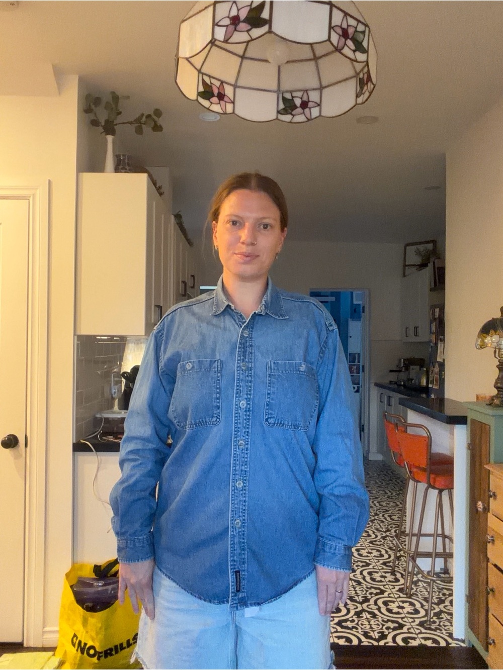 Women’s vintage Denver Hayes Blue Denim button down Shirt - Picture 12 of 14